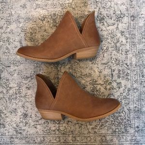 Brown ankle booties